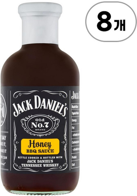 잭 다니엘 허니 BBQ 소스 Jack Daniels Honey Bbq Sauce 553g, 8개