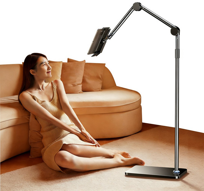 Shipshape 핸드폰 태블릿 거치대 스탠드 태블릿 핸드폰 거치대 패드 탭 높이조절 아이패드 갤럭시탭 침대가능 145cm, 1개, 블랙, A4-145