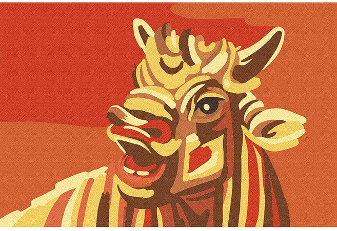 황소 (캔버스) (이젤) 명화그리기 10x15, 단품, 1개