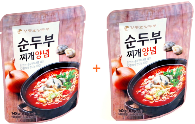 [강릉초당두부] 초당순두부 600g 순두부양념140g, 140g, 2개