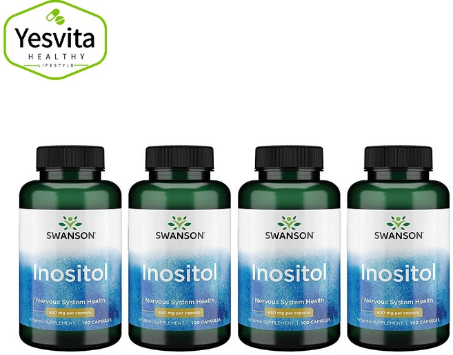 스완슨 이노시톨 650mg 캡슐 100정 4병, 4팩 - 쿠팡
