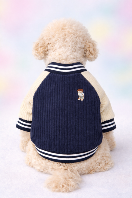 [푸들나무] 코듀 클래식 점퍼, 1개, 네이비