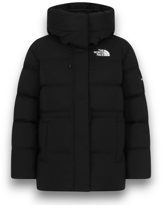 [매장판] 노스페이스 화이트라벨 눕시 노벨티 자켓 여성 미드 다운 파카 블랙 NJ1DR88J