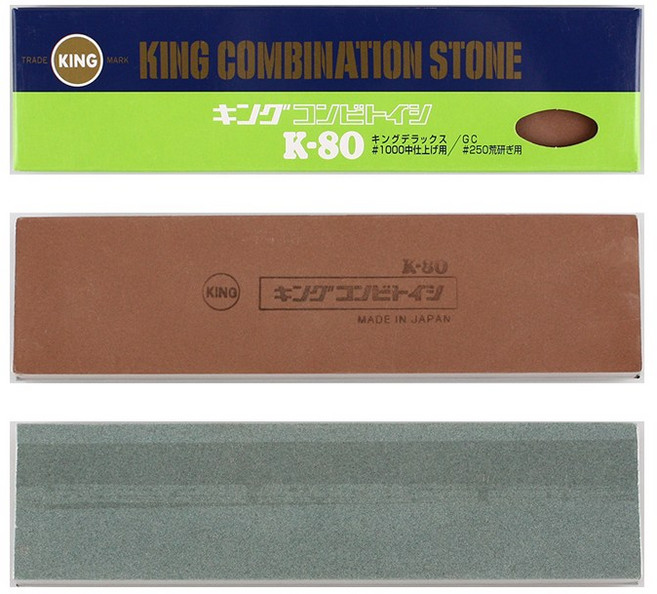 킹 숫돌 양면 250방 1000방 K-80 칼갈이, 1개