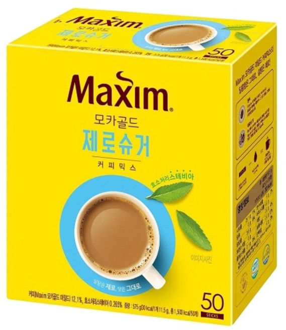 맥심 동서 모카골드 제로슈거 커피믹스 50T, 575g