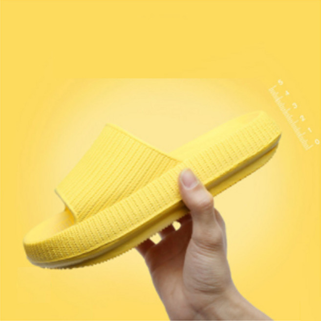 홈 슬리퍼 남녀 층간소음방지 슬리퍼 실내화 거실화 사무실, 옐로우, 1개