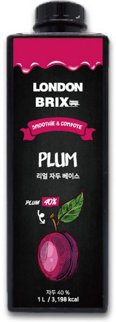 런던브릭스 블랙라벨 리얼 자두 베이스 농축액, 1L, 1개