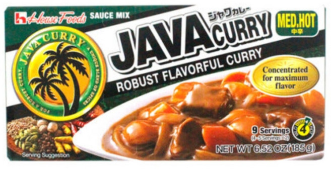 House 자바 카레 약간매운맛, 185g, 40개
