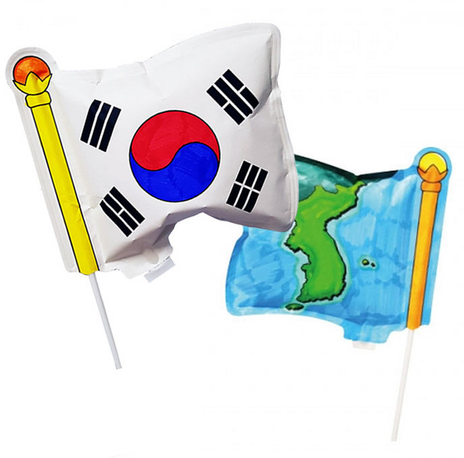 컬러룬 색칠풍선 태극기 /입체풍선 만들기, 30개