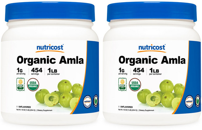 뉴트리코스트 오가닉 암라 파우더 무맛 1lb, 2개, 454g