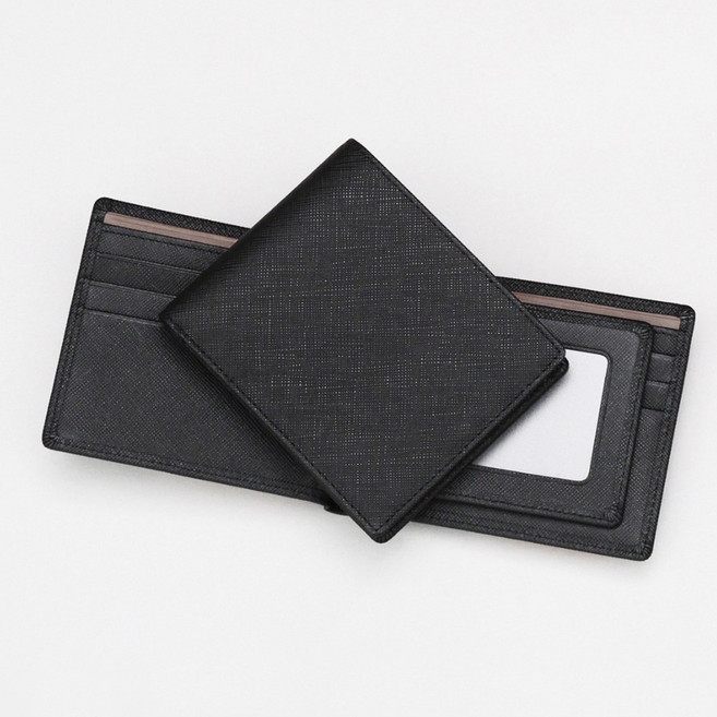 마뜨 사피아노 천연 소가죽 콤비 남자 반지갑