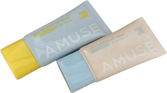 "정품" NEW/AMUSE 베이지 톤업 365 비건 썬크림 SPF50+PA++++ BRIGE TONE-UP #번들거림없이 #강력차단 #무지자차 #픽싱&프라이밍 #파데프리, 2개, 40ml