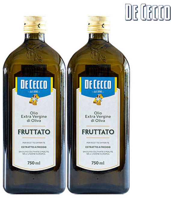 데체코 플루타토 엑스트라 버진 올리브오일, 750ml, 2개