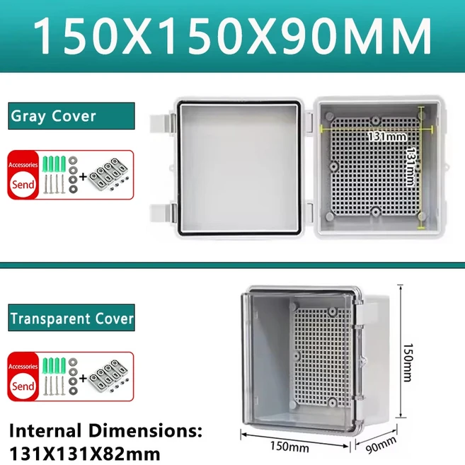 IP66 전기 플라스틱 인클로저 ABS 전원 접속함 실외 방수 배전함 기기 프로젝트용