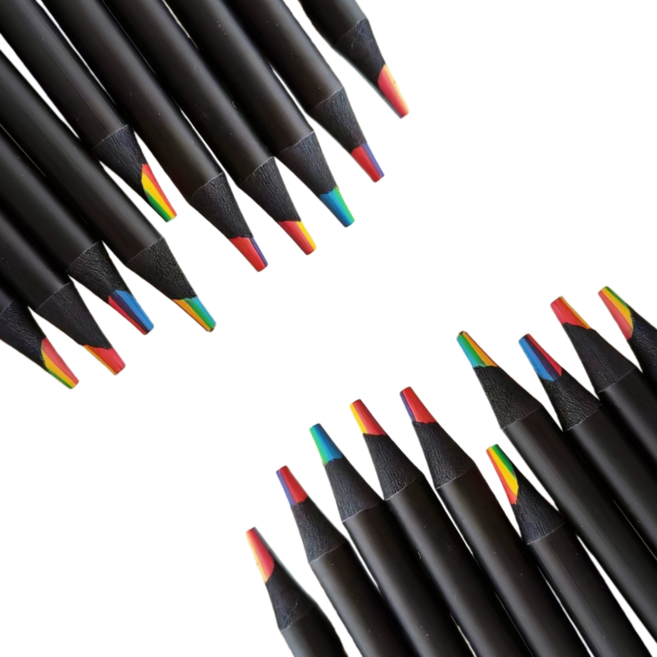 픽클리 무지개 색연필 7in1 레인보우 펜슬 20P, 20개, 7색