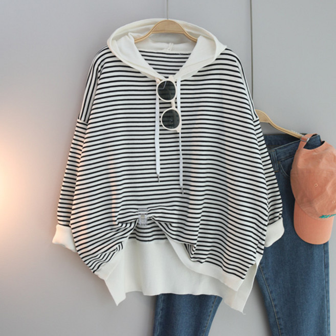 달콩 우디단가라후드니트 롱니트 긴팔 데일리룩 캐주얼