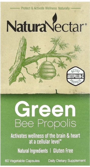 NaturaNectar 그린 꿀벌 프로폴리스 베지 캡슐 60정, NaturaNectar그린꿀벌프로폴리스베지캡슐60정, 1개 - 쿠팡