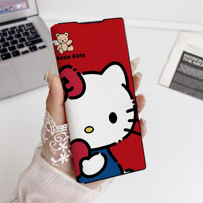 TYREUS 붉은색 키티 갤럭시 Z폴드7/6호환 W25/26 케이스