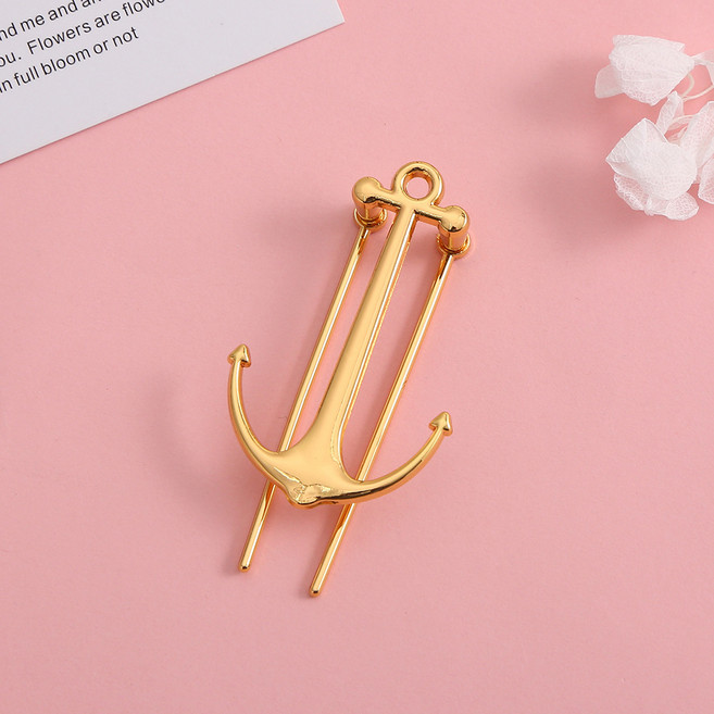 민톤샵 닻 모양 북클립 책갈피 빈티지 다꾸 홀더 3컬러, 1개, 옵션01 골드