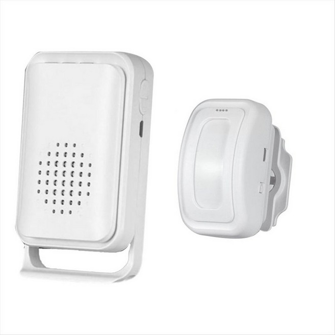 노인 치매 환자를 위한 침대 센서 알람 - 노인을 위한 무선 넘어짐 감지 및 모션 센서 경고 시스템, 하얀색