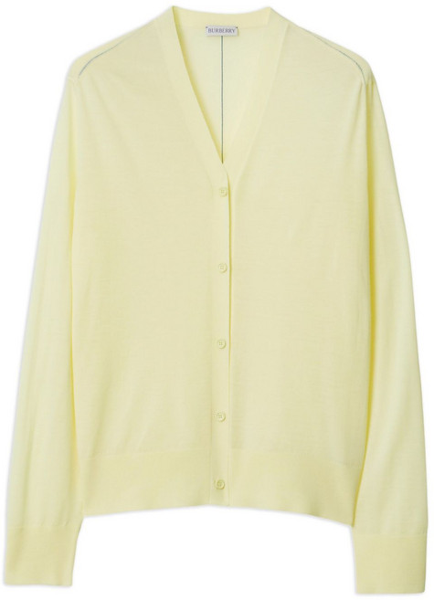 버버리 버튼 업 울 가디건