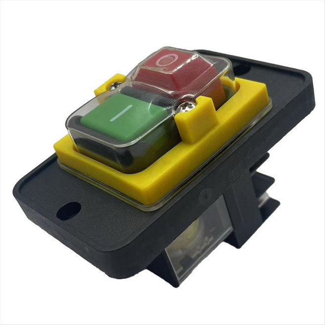 A10RR KJD12-14 내장/장치 스위치 자기 6 핀 230V 정지 푸시 버튼, 01 Black  Yellow, 1개