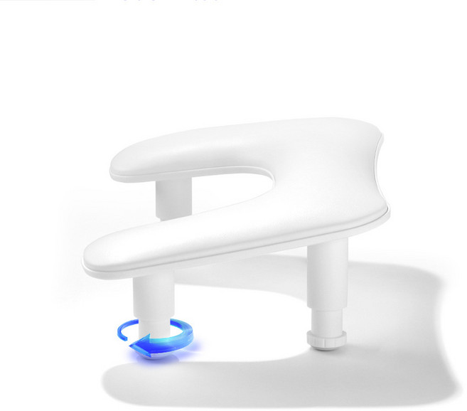 높이조절 네일손목받침대 U자 네일 손목테이블 돌돌 돌려 조절 폭신한 쿠션형 네일받침대, 1개, 화이트