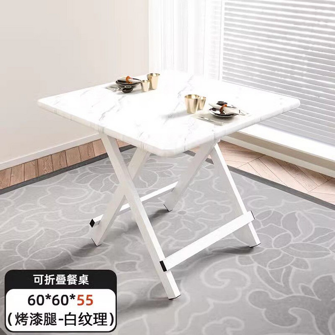 접이식 식탁 2인용 세트 소형 원목 캠핑 의자 컬러 테이블, 기본 의자 구성, 화이트 60x60x55