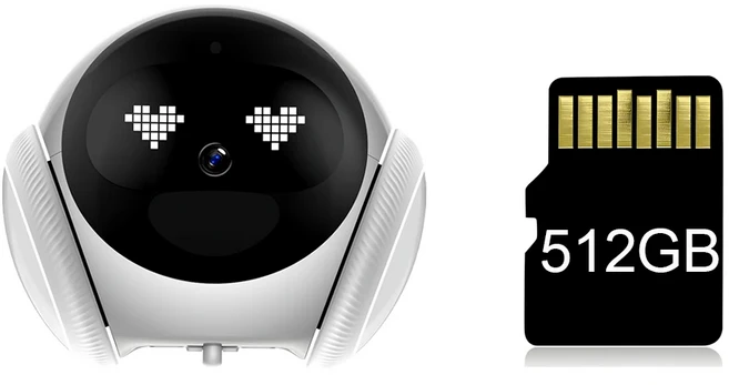 강아지 장난감Famue 자동 충전 로봇 카메라 HD 2K 5G WIFI IP 애완동물 모바일 추적 야간 시야 CCTV 원격, 05 512GB