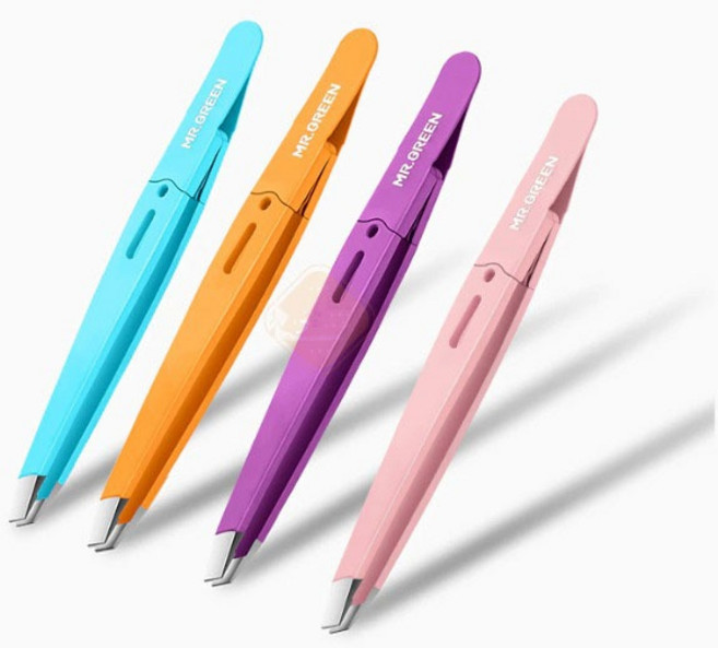 [독일수입] MR.GREEN 미스터그린 프리미엄 족집게, 1개, 분홍(Pink)