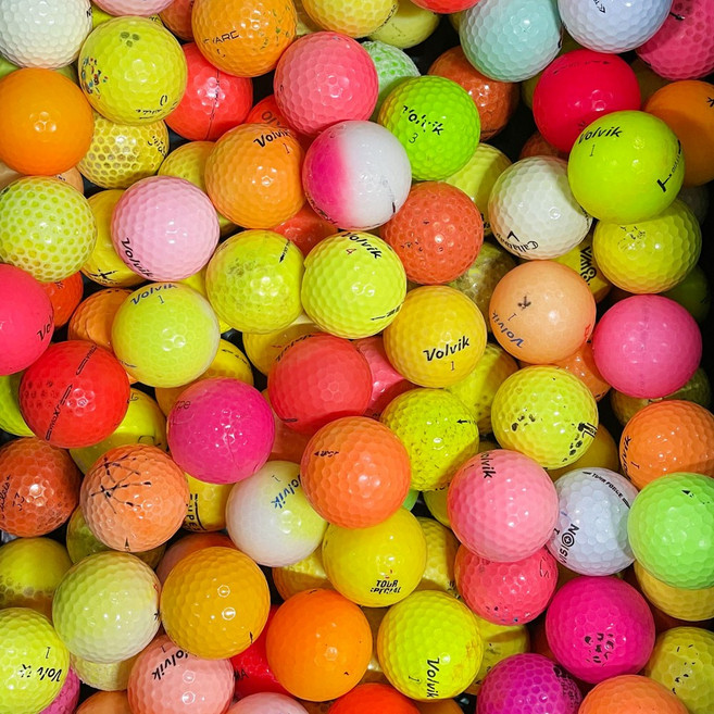 올바른스포츠 로스트볼 C급 인도어 개인연습용 100알, 1세트, 100개입, 컬러