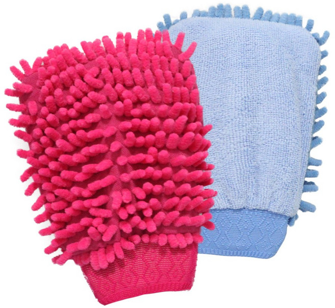 YS 초극세사 청소장갑 2P 손걸레 청소걸레, 파랑, 2개