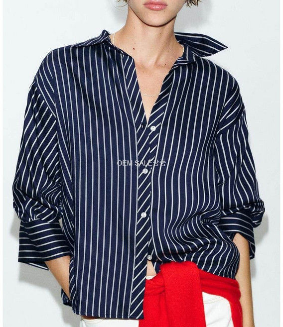 자라 벌룬 슬리브 스트라이프 셔츠 5029071