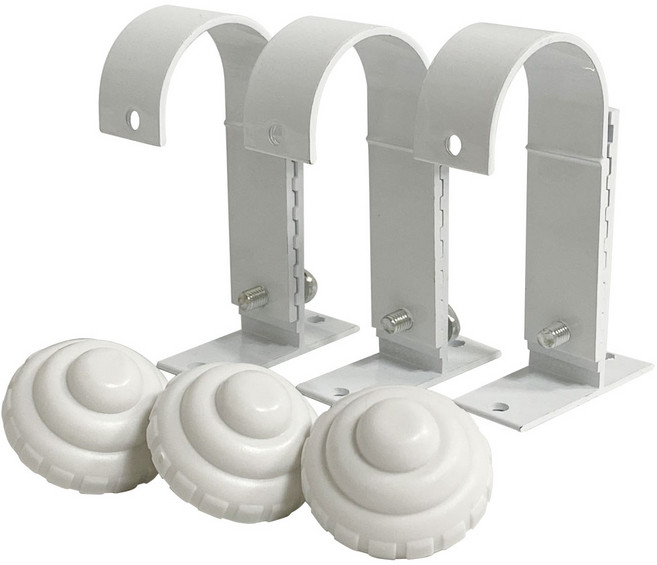 2단 알미늄 커튼브라켓 (K-354 화이트) 35mm 길이조절, 본상품선택, 1개