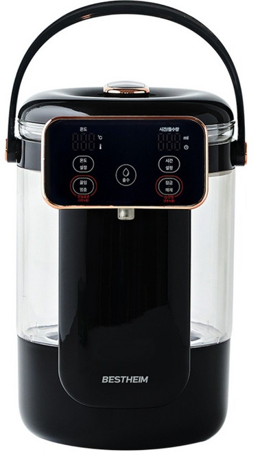 베스트하임 모담 스마트 온도 조절 자동 출수형 분유 포트, 4.2L 블랙