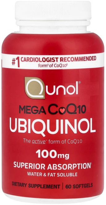 큐놀 메가 코엔자임 Q10 유비퀴놀 100mg 60정 코큐텐 coq10 ubiquinol, 1개 - 쿠팡