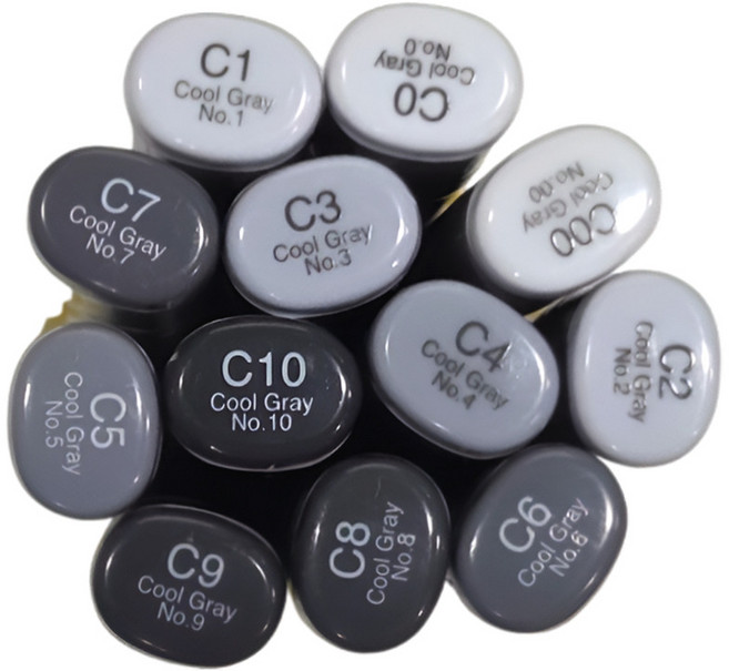 레드베리 코픽 스케치 마카 낱개, C10번(Cool Gray_No.10), 1개, 1색