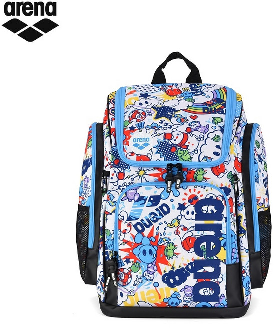 아레나 대용량 수영가방 백팩 35L ECN6307, 화이트/네이비(WHNY)