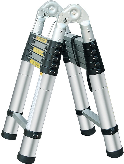 彬彬小舖 多功能伸縮梯 航太鋁合金 A字梯 直梯 2.8+2.8米 加粗底管 承重200公斤, 1個, A字型2.8+2.8米(底管加粗)