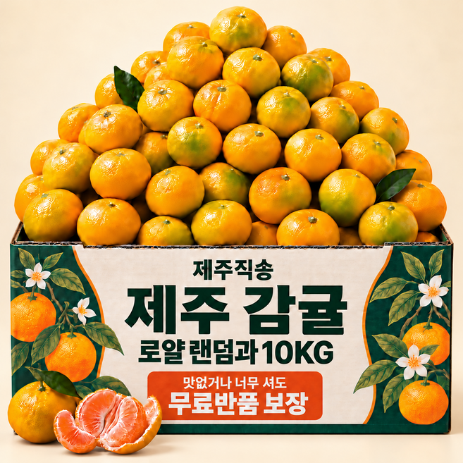 [맛없으면반품] 고당도 제주 감귤 산지직송, 1개, 귤 10kg 선별