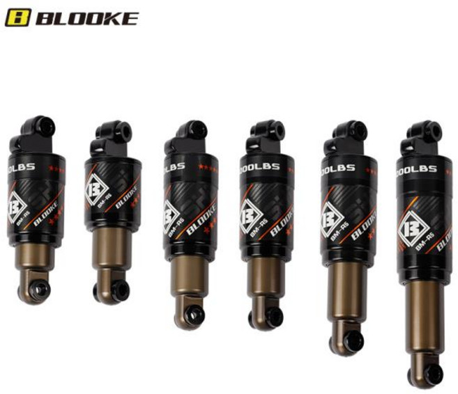 자전거쇼바 호환 Blooke 후방 전방 충격 120 125 150 165 190mm 오일 용수철 MTB 자전거 업소버 서스펜션 M365 KUGOO 스쿠터 산악 자전거용, 1개, 01 120 mm 550 LBS