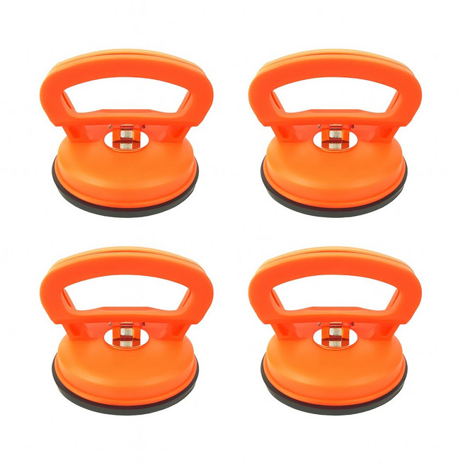 휴대용 소형 미니 유리흡착기 진공흡착기, 4개, 오렌지