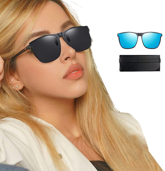 글램디아 남녀공용 클립 안경 위 편광 선글라스 덮경+고급 케이스