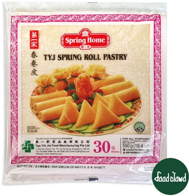 랜시푸드 춘권피(10인치 18g±1g x30개 550g) X30, 1개, 18.3g