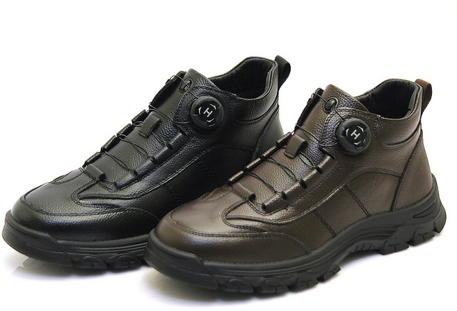 [모피어스]안감기모 소가죽 다이얼 남성 캐주얼화 구두 부츠 BK H6024