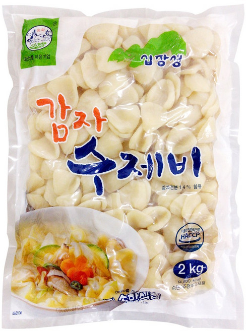송학식품 십장생 감자 수제비 2kg(약14인분) BOX, 2kg, 6개