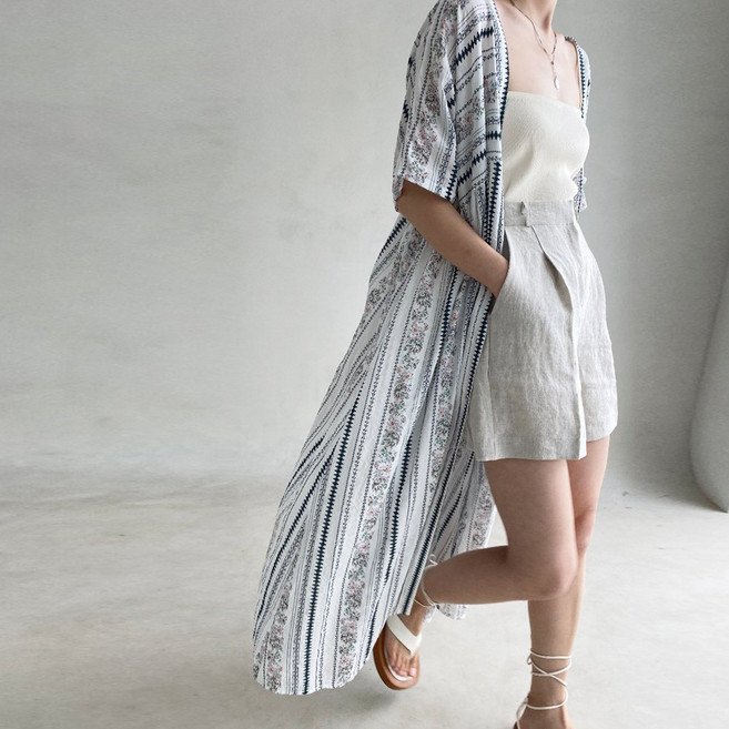 451 에스닉 로브원피스/ 브이넥 롱원피스/ 루즈핏 바캉스룩 롱가디건 커버업