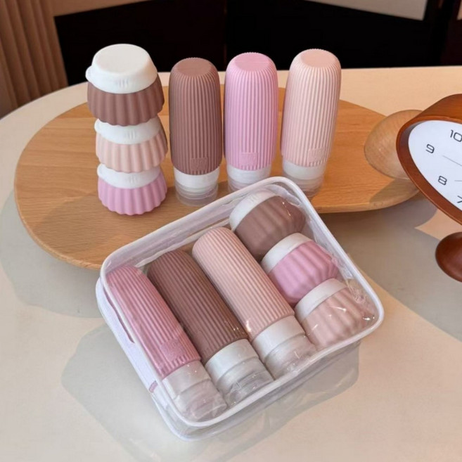 네바스 여행용 실리콘 공병 세트 화장품 새지않는 트래블 보틀 90ml, 1개, 혼합색상