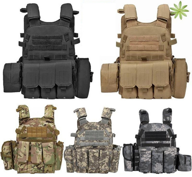 전술 위장 방탄복외형 서바이벌용 조끼 어두운 밤 위장 전... 1개, 블랙 파이톤 패턴 전면 및 후면 인서트 포함 * 1개