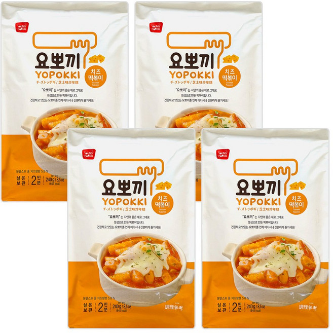 요뽀끼 치즈 떡볶이 (2인분), 4개, 240g
